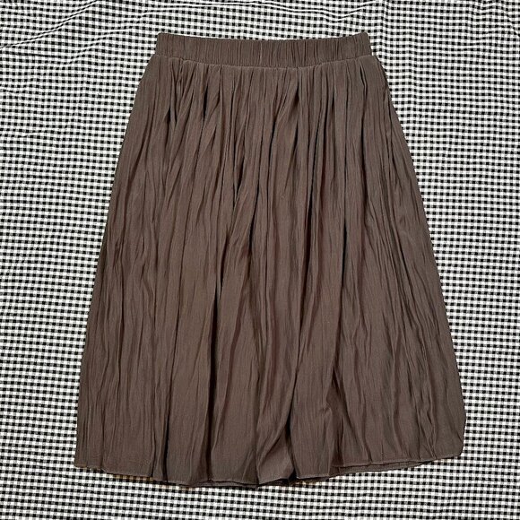 Wilfred Artizia Pleated Mauve Brown / Purple Midi Skirt Size Small - Picture 1 of 6